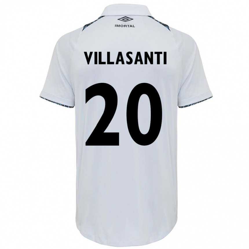 Vaikiškas Mathías Villasanti #20 Balta Mėlyna Išvykos Marškinėliai 2024/25 T-Shirt