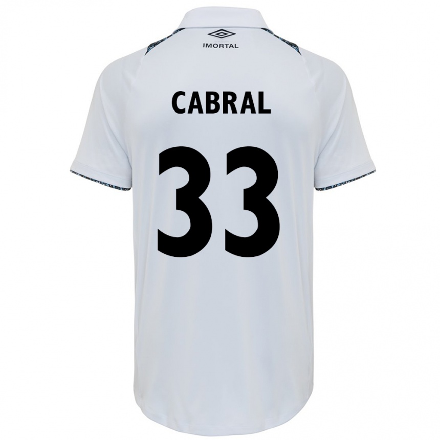 Vaikiškas Rafael Cabral #33 Balta Mėlyna Išvykos Marškinėliai 2024/25 T-Shirt