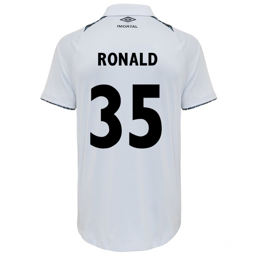 Vaikiškas Ronald #35 Balta Mėlyna Išvykos Marškinėliai 2024/25 T-Shirt