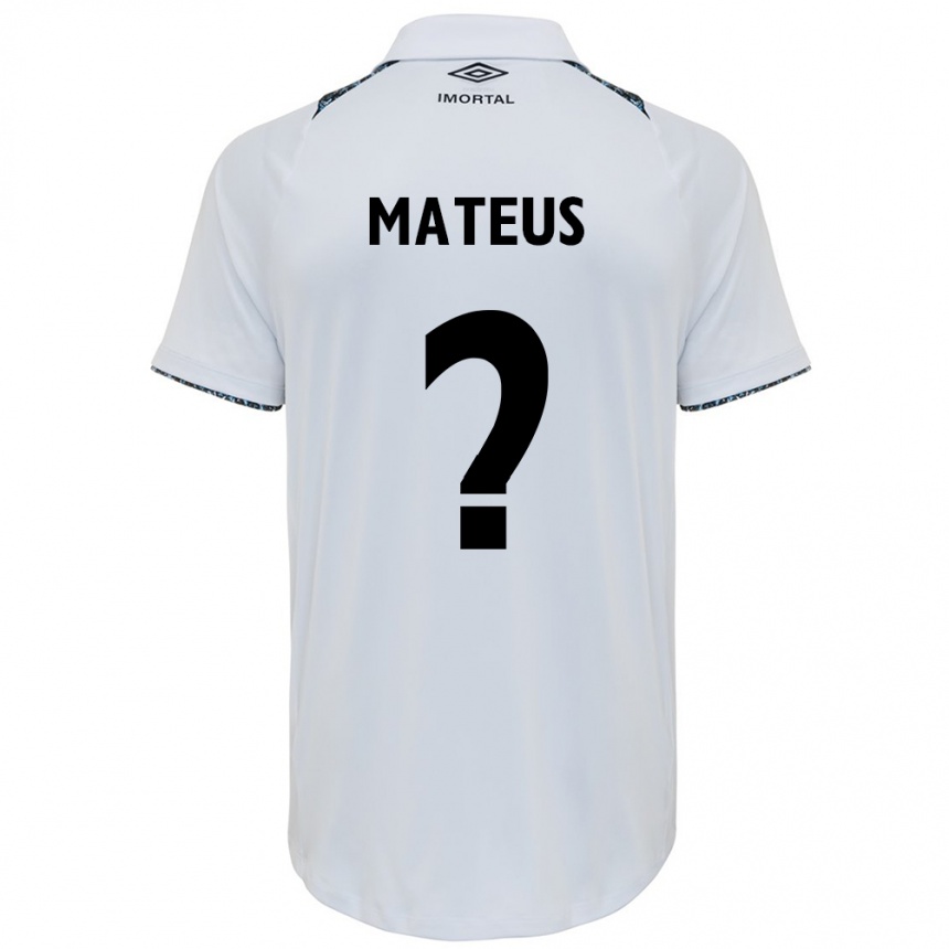 Vaikiškas Mateus #0 Balta Mėlyna Išvykos Marškinėliai 2024/25 T-Shirt