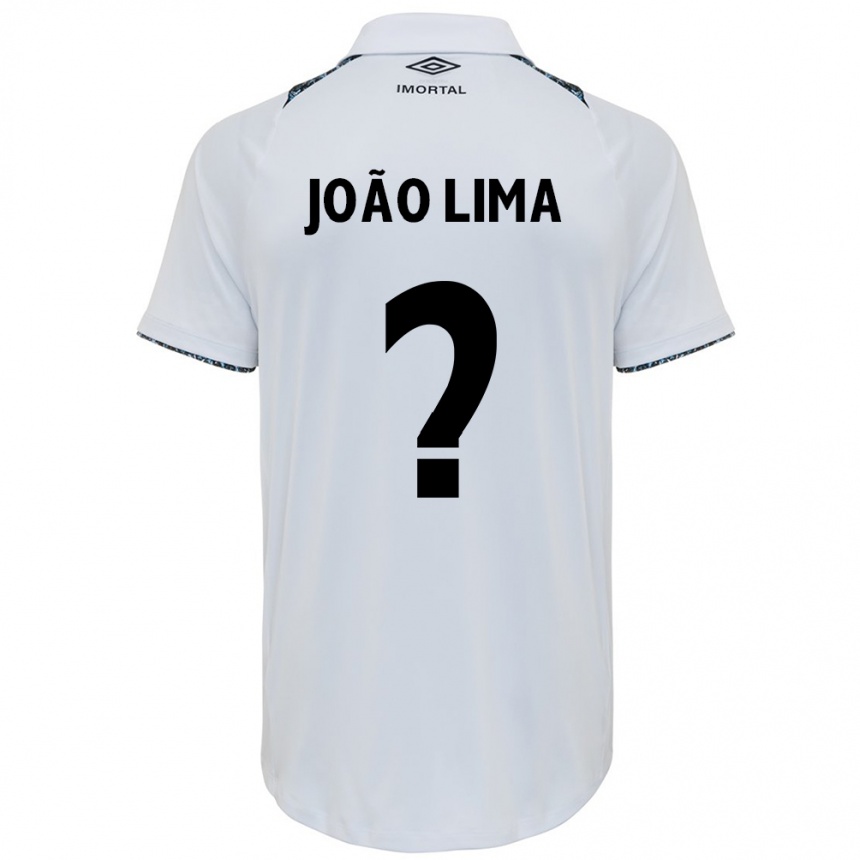 Vaikiškas João Vitor #0 Balta Mėlyna Išvykos Marškinėliai 2024/25 T-Shirt