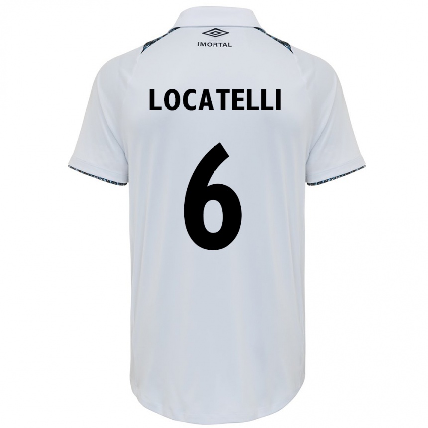 Vaikiškas Natane Locatelli #6 Balta Mėlyna Išvykos Marškinėliai 2024/25 T-Shirt