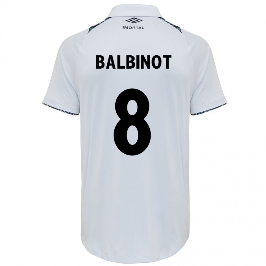 Vaikiškas Manu Balbinot #8 Balta Mėlyna Išvykos Marškinėliai 2024/25 T-Shirt