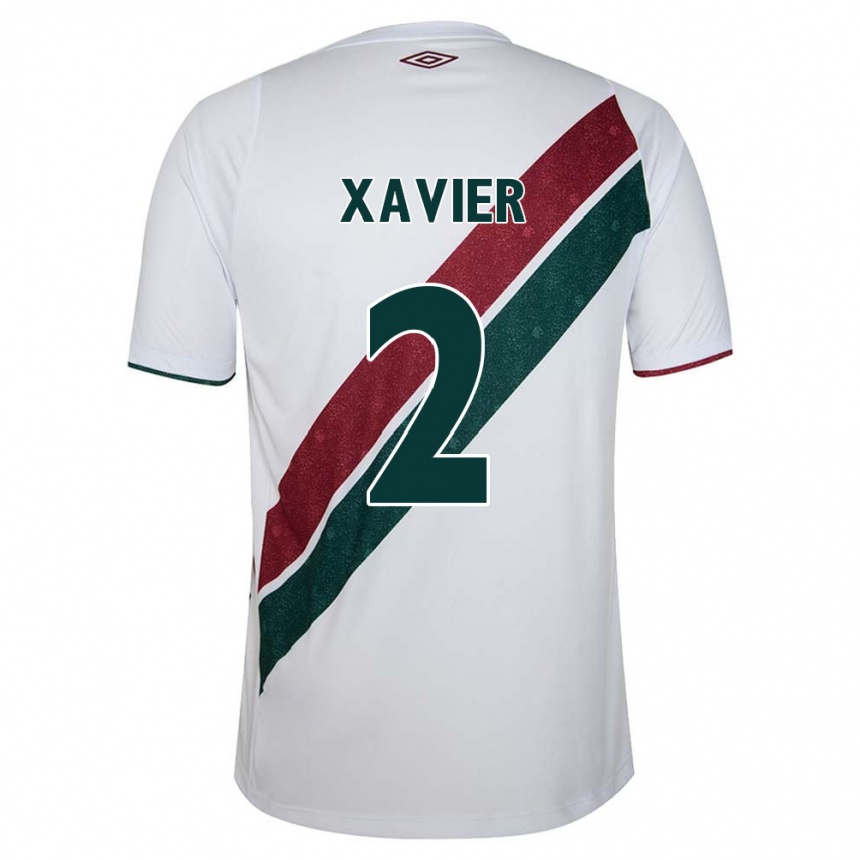 Vaikiškas Samuel Xavier #2 Balta Žalia Kaštoninė Išvykos Marškinėliai 2024/25 T-Shirt