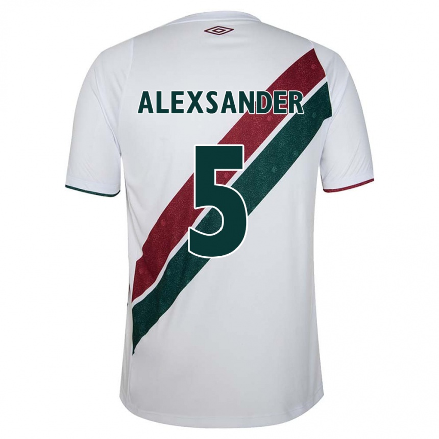 Vaikiškas Alexsander #5 Balta Žalia Kaštoninė Išvykos Marškinėliai 2024/25 T-Shirt