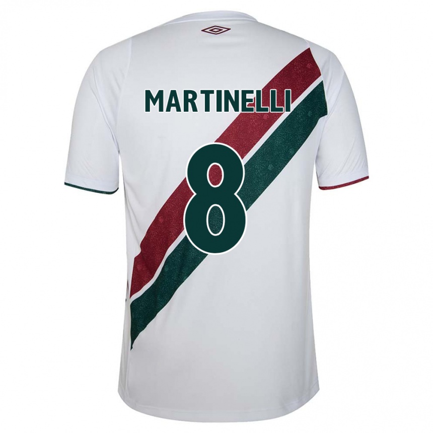 Vaikiškas Martinelli #8 Balta Žalia Kaštoninė Išvykos Marškinėliai 2024/25 T-Shirt