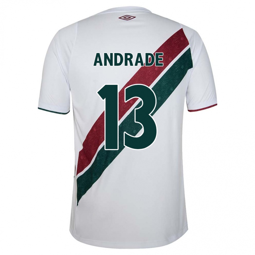 Vaikiškas Felipe Andrade #13 Balta Žalia Kaštoninė Išvykos Marškinėliai 2024/25 T-Shirt