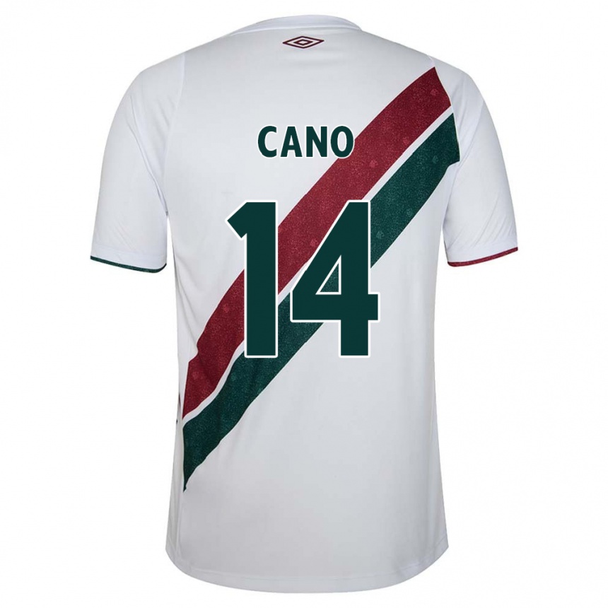 Vaikiškas Germán Cano #14 Balta Žalia Kaštoninė Išvykos Marškinėliai 2024/25 T-Shirt