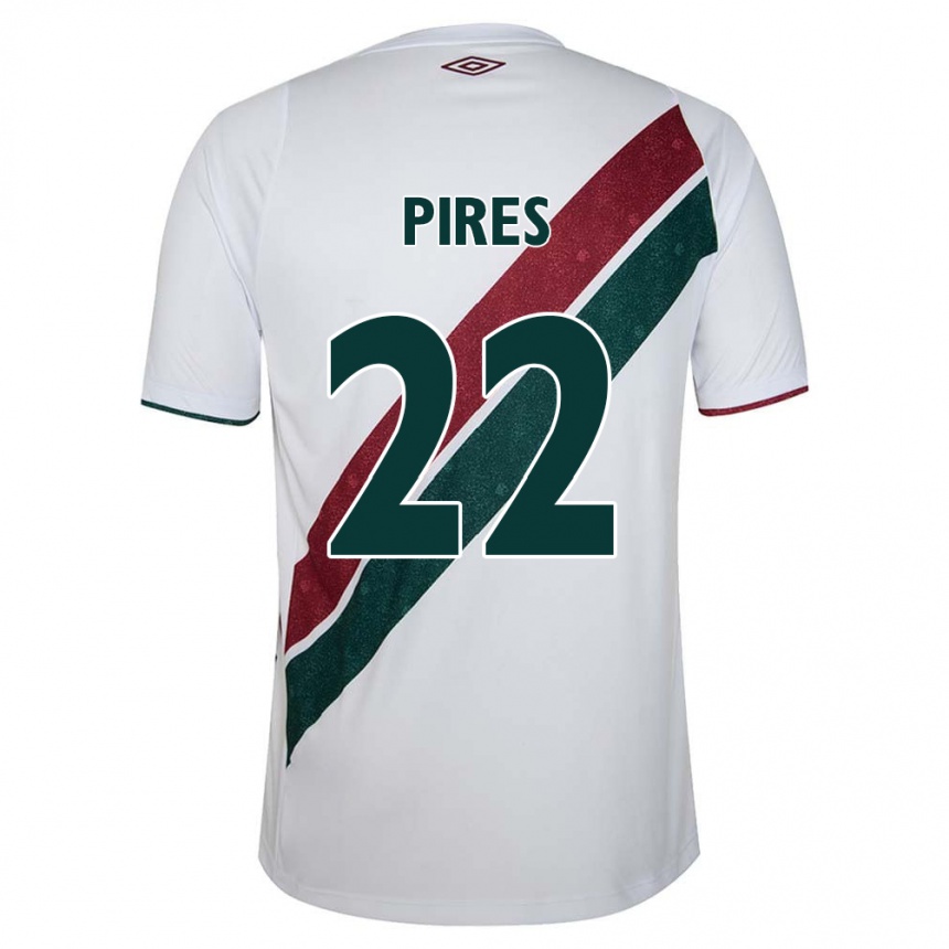 Vaikiškas Gabriel Pires #22 Balta Žalia Kaštoninė Išvykos Marškinėliai 2024/25 T-Shirt