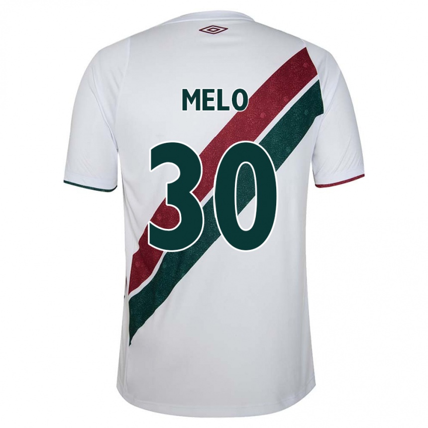 Vaikiškas Felipe Melo #30 Balta Žalia Kaštoninė Išvykos Marškinėliai 2024/25 T-Shirt