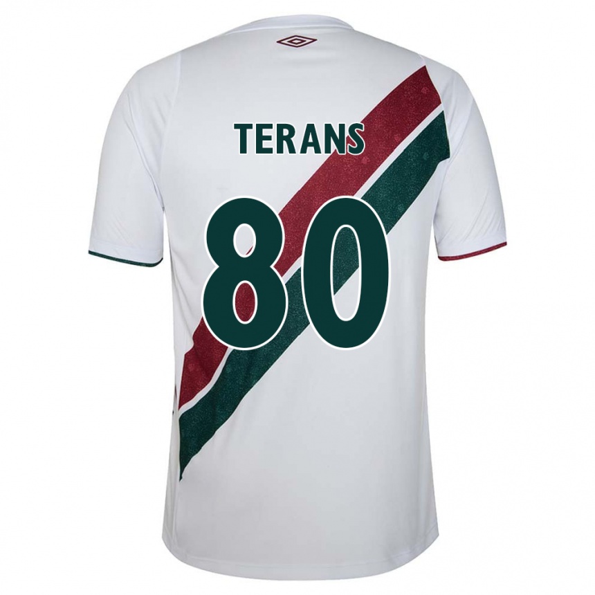 Vaikiškas David Terans #80 Balta Žalia Kaštoninė Išvykos Marškinėliai 2024/25 T-Shirt