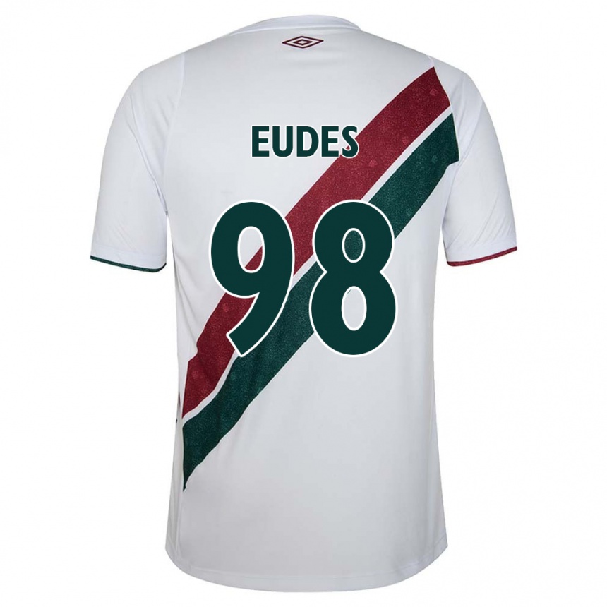 Vaikiškas Vitor Eudes #98 Balta Žalia Kaštoninė Išvykos Marškinėliai 2024/25 T-Shirt