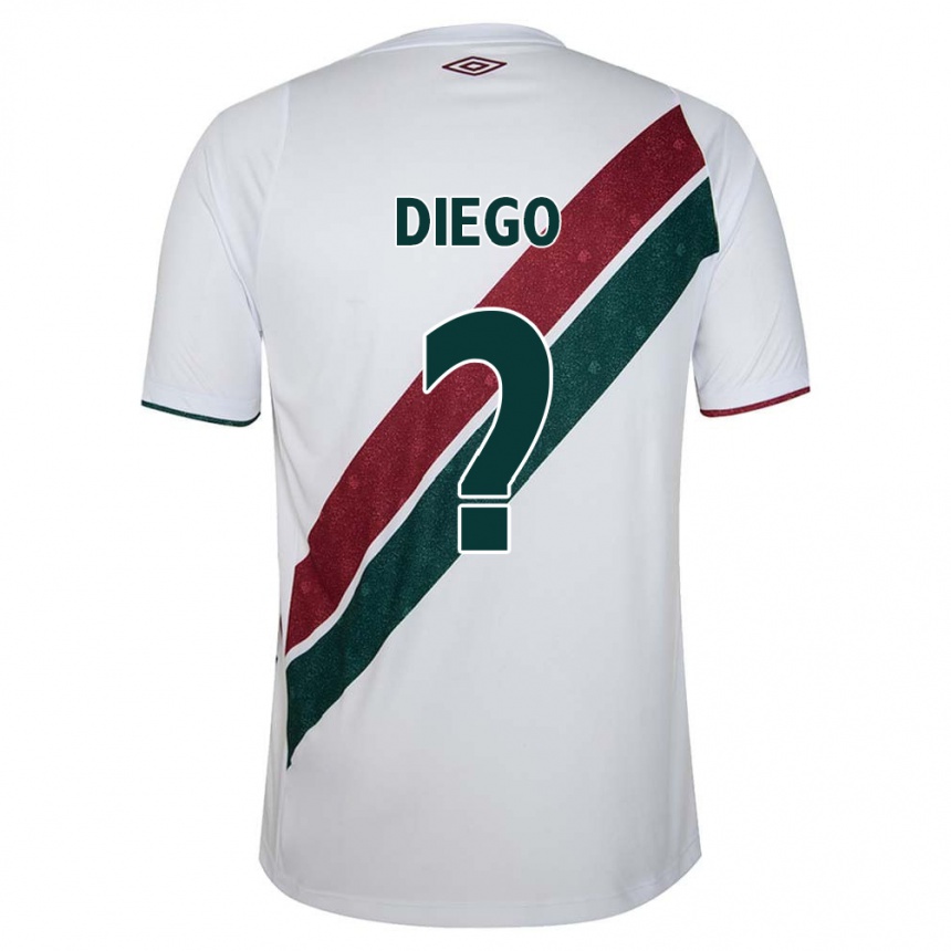 Vaikiškas Diego #0 Balta Žalia Kaštoninė Išvykos Marškinėliai 2024/25 T-Shirt