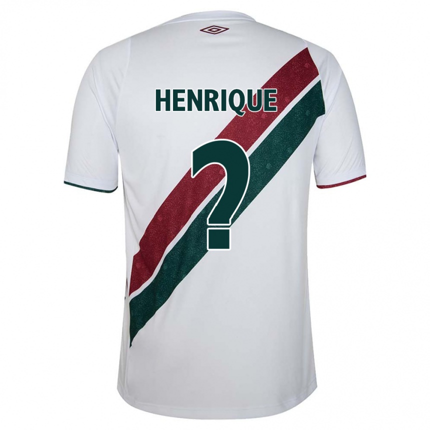 Vaikiškas Henrique #0 Balta Žalia Kaštoninė Išvykos Marškinėliai 2024/25 T-Shirt