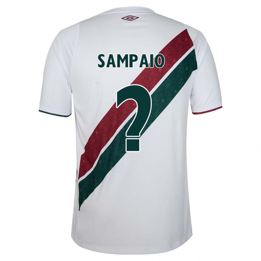 Vaikiškas Miguel Sampaio #0 Balta Žalia Kaštoninė Išvykos Marškinėliai 2024/25 T-Shirt