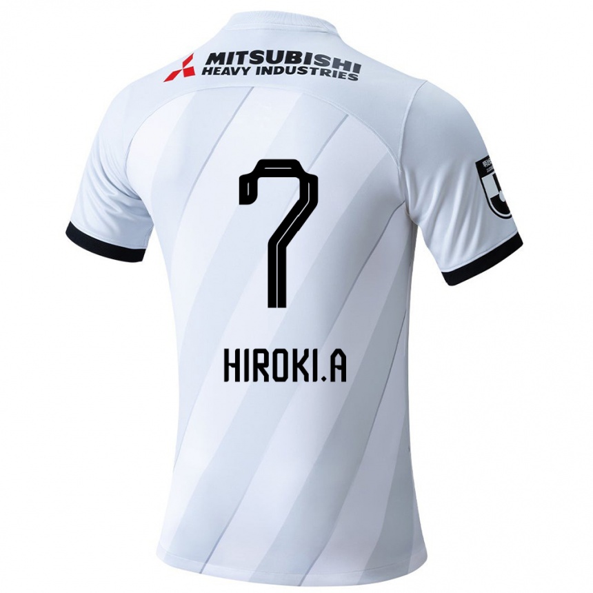 Vaikiškas Hiroki Abe #7 Balta Pilka Išvykos Marškinėliai 2024/25 T-Shirt