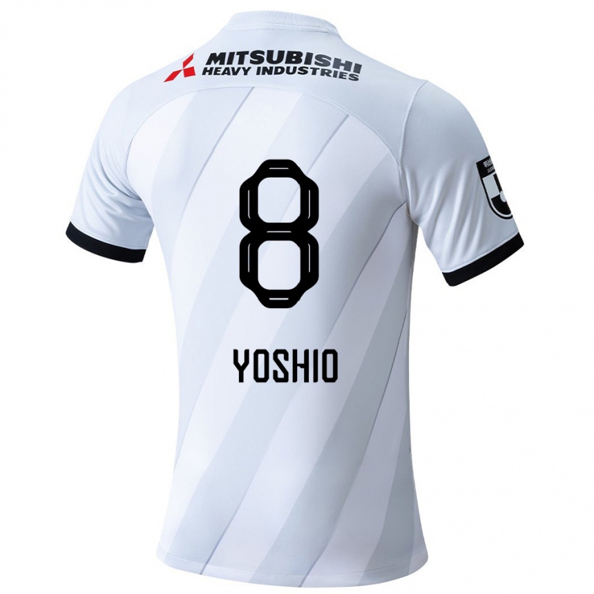 Vaikiškas Yoshio Koizumi #8 Balta Pilka Išvykos Marškinėliai 2024/25 T-Shirt