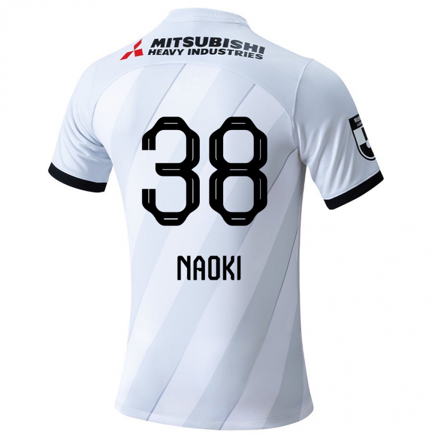 Vaikiškas Naoki Maeda #38 Balta Pilka Išvykos Marškinėliai 2024/25 T-Shirt