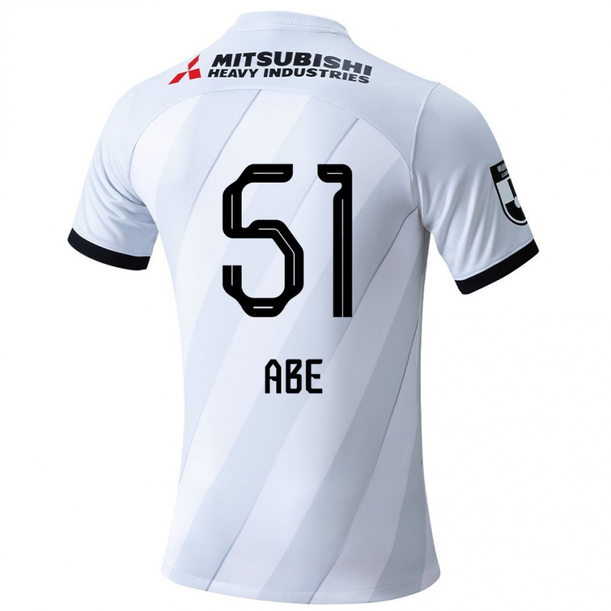 Vaikiškas Shintaro Abe #51 Balta Pilka Išvykos Marškinėliai 2024/25 T-Shirt