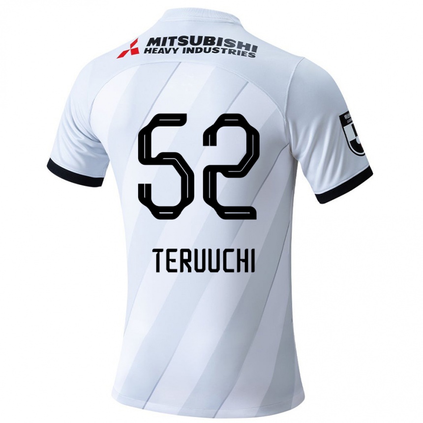 Vaikiškas Toshikazu Teruuchi #52 Balta Pilka Išvykos Marškinėliai 2024/25 T-Shirt