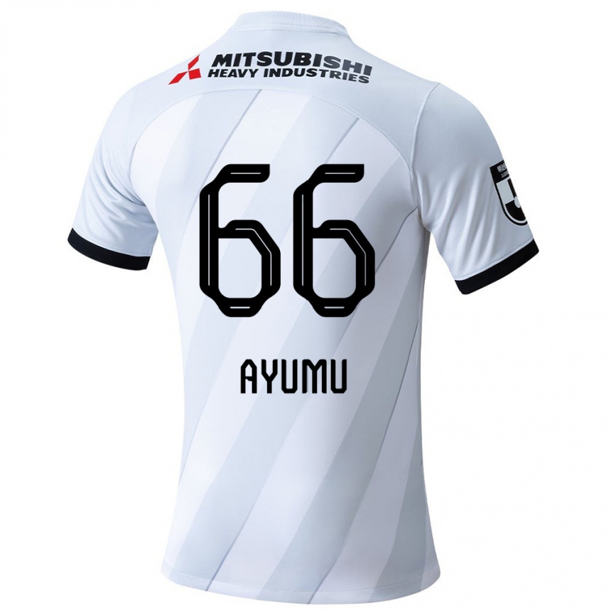 Vaikiškas Ayumu Ohata #66 Balta Pilka Išvykos Marškinėliai 2024/25 T-Shirt