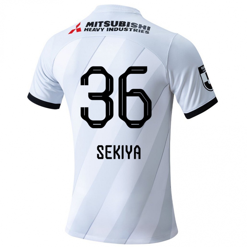 Vaikiškas Hikaru Sekiya #36 Balta Pilka Išvykos Marškinėliai 2024/25 T-Shirt