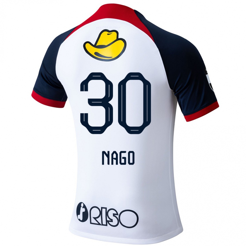 Vaikiškas Shintaro Nago #30 Balta Mėlyna Raudona Išvykos Marškinėliai 2024/25 T-Shirt