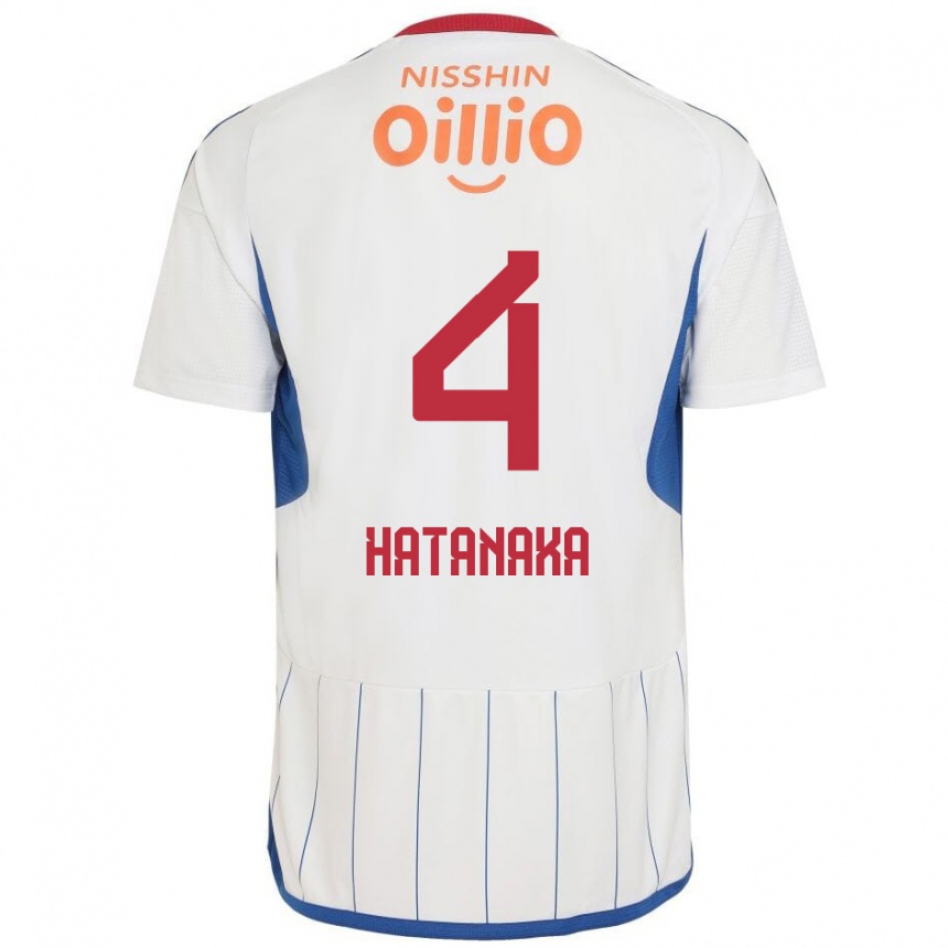 Vaikiškas Shinnosuke Hatanaka #4 Balta Mėlyna Raudona Išvykos Marškinėliai 2024/25 T-Shirt