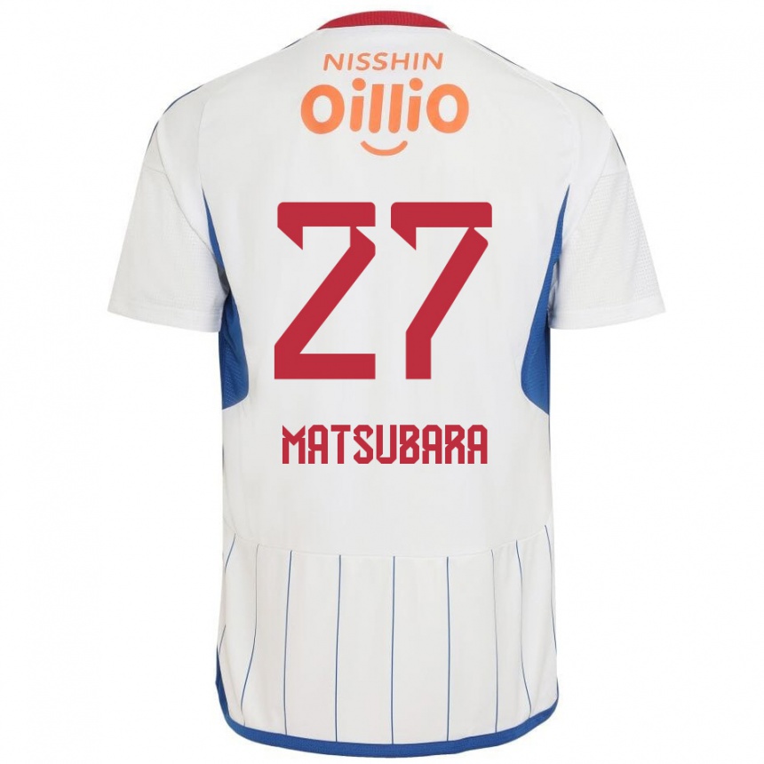 Vaikiškas Ken Matsubara #27 Balta Mėlyna Raudona Išvykos Marškinėliai 2024/25 T-Shirt