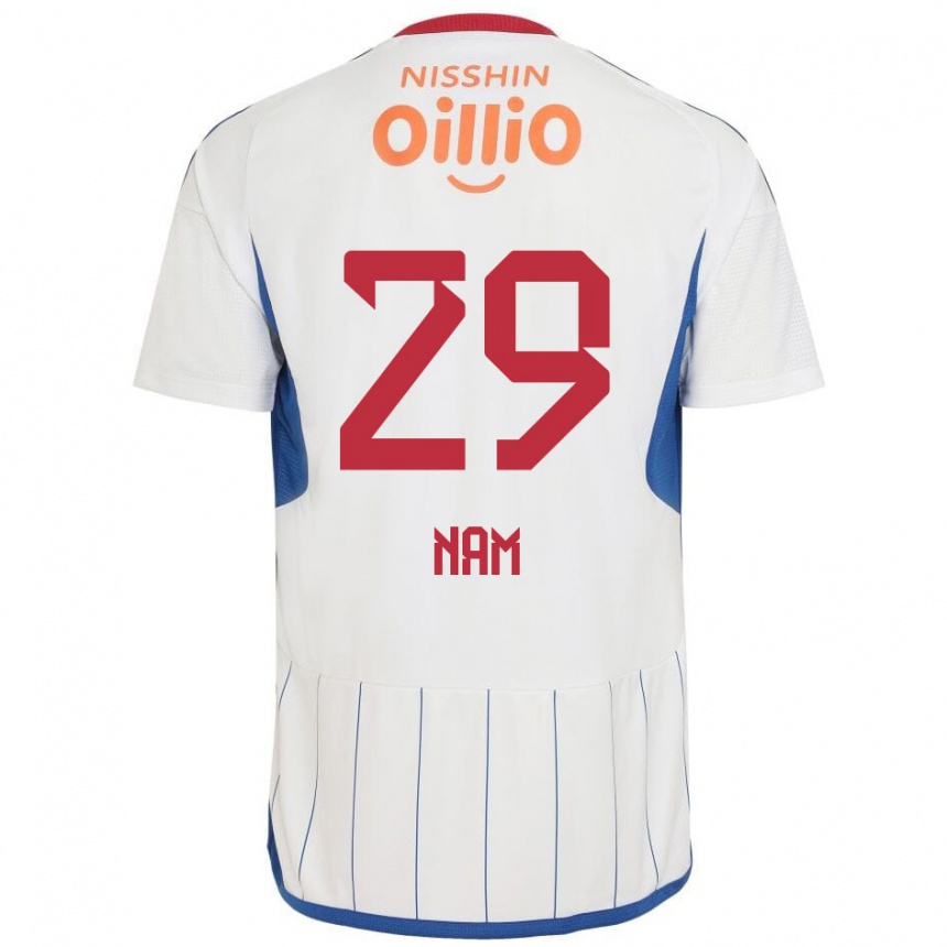 Vaikiškas Tae-Hee Nam #29 Balta Mėlyna Raudona Išvykos Marškinėliai 2024/25 T-Shirt