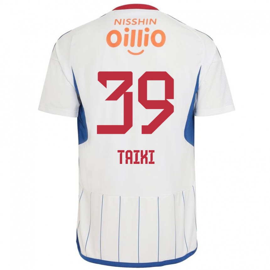 Vaikiškas Taiki Watanabe #39 Balta Mėlyna Raudona Išvykos Marškinėliai 2024/25 T-Shirt