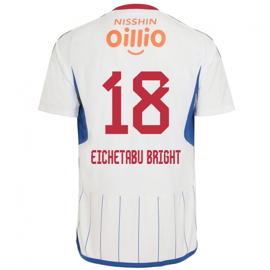 Vaikiškas Kai Eichetabu Bright #18 Balta Mėlyna Raudona Išvykos Marškinėliai 2024/25 T-Shirt