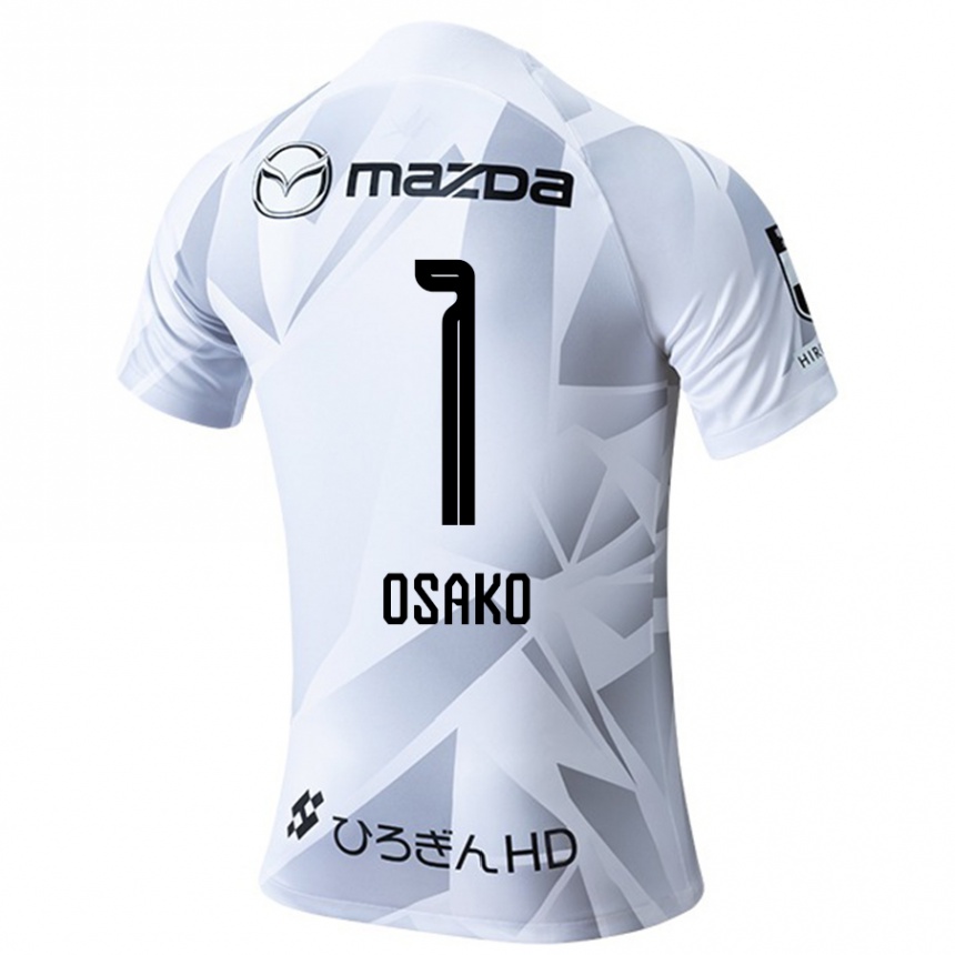 Vaikiškas Keisuke Osako #1 Balta Pilka Juoda Išvykos Marškinėliai 2024/25 T-Shirt