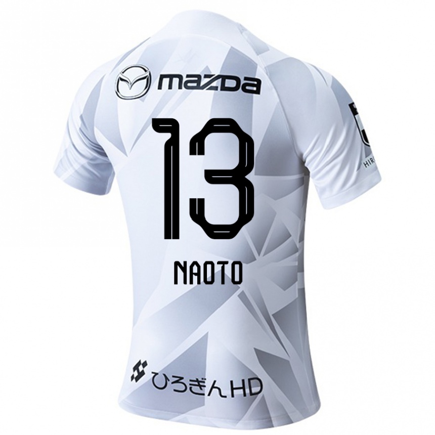 Vaikiškas Naoto Arai #13 Balta Pilka Juoda Išvykos Marškinėliai 2024/25 T-Shirt