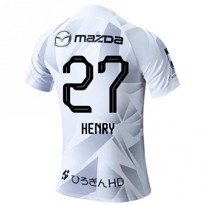 Vaikiškas Osamu Henry Iyoha #27 Balta Pilka Juoda Išvykos Marškinėliai 2024/25 T-Shirt