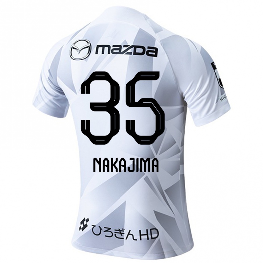 Vaikiškas Yotaro Nakajima #35 Balta Pilka Juoda Išvykos Marškinėliai 2024/25 T-Shirt