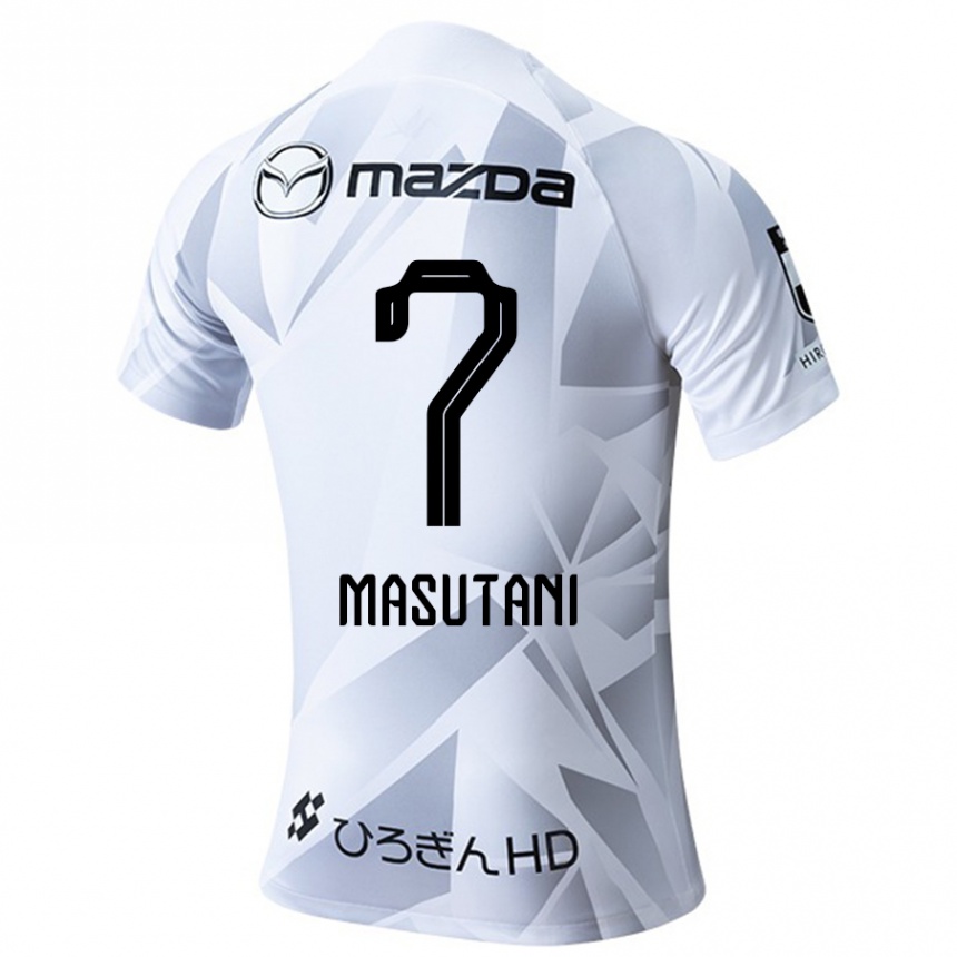 Vaikiškas Ayuki Masutani #7 Balta Pilka Juoda Išvykos Marškinėliai 2024/25 T-Shirt