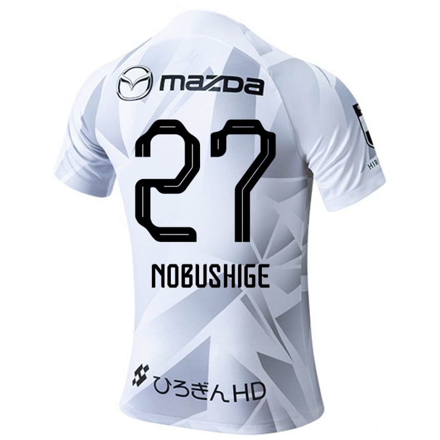 Vaikiškas Ryojiro Nobushige #27 Balta Pilka Juoda Išvykos Marškinėliai 2024/25 T-Shirt