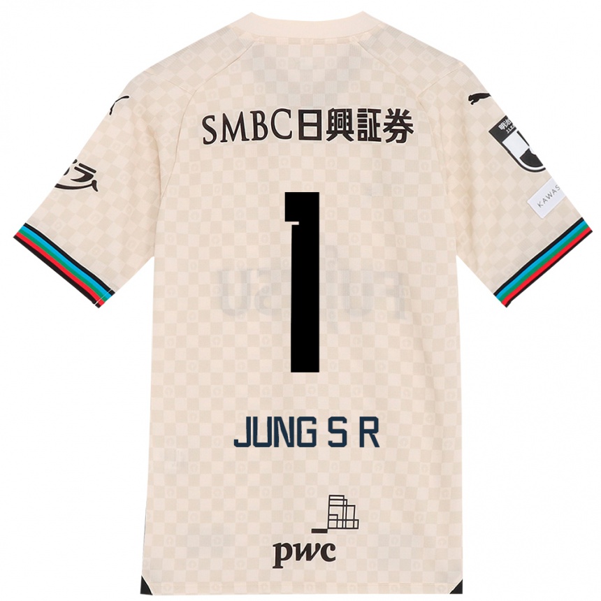 Vaikiškas Sung-Ryong Jung #1 Balta Pilka Išvykos Marškinėliai 2024/25 T-Shirt