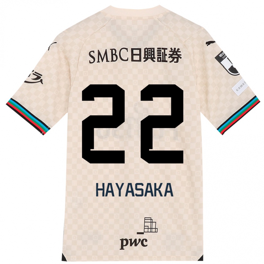 Vaikiškas Yuki Hayasaka #22 Balta Pilka Išvykos Marškinėliai 2024/25 T-Shirt