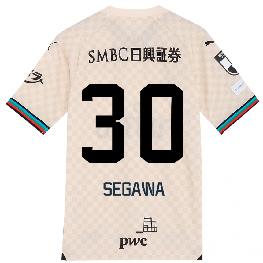 Vaikiškas Yusuke Segawa #30 Balta Pilka Išvykos Marškinėliai 2024/25 T-Shirt