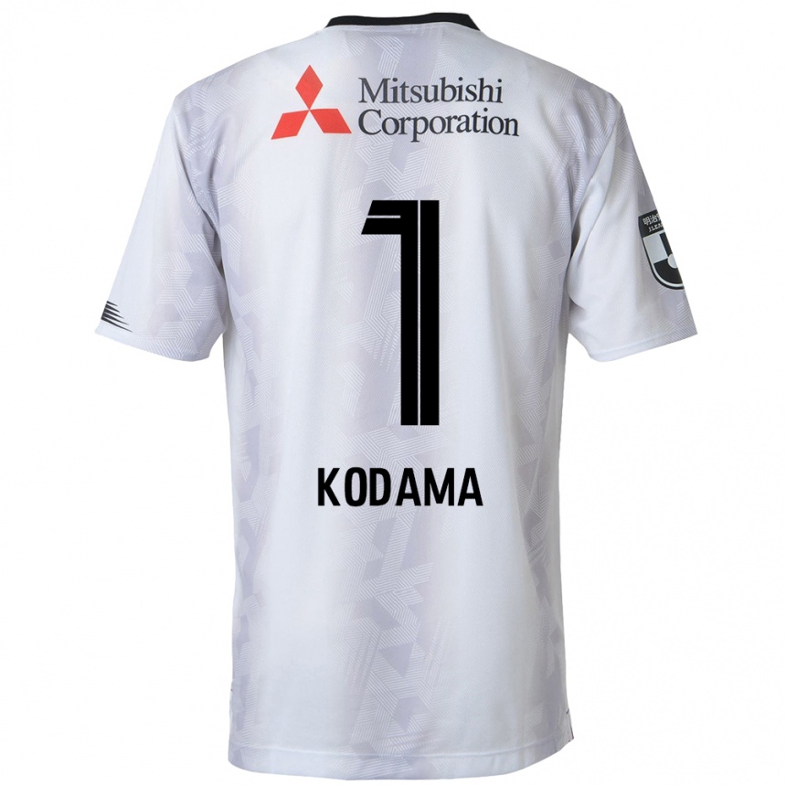 Vaikiškas Tsuyoshi Kodama #1 Balta Juoda Išvykos Marškinėliai 2024/25 T-Shirt