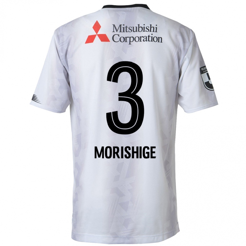 Vaikiškas Masato Morishige #3 Balta Juoda Išvykos Marškinėliai 2024/25 T-Shirt