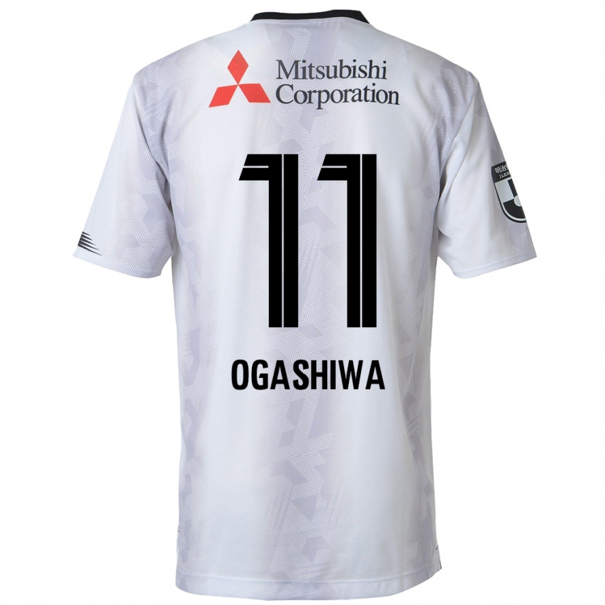 Vaikiškas Tsuyoshi Ogashiwa #11 Balta Juoda Išvykos Marškinėliai 2024/25 T-Shirt