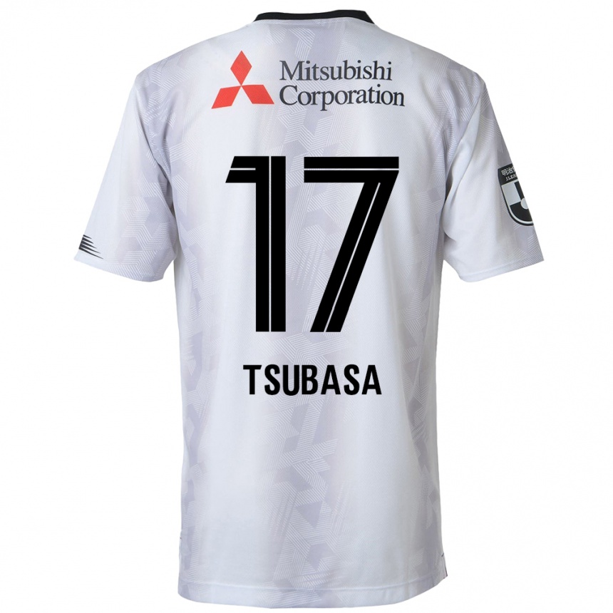 Vaikiškas Tsubasa Terayama #17 Balta Juoda Išvykos Marškinėliai 2024/25 T-Shirt