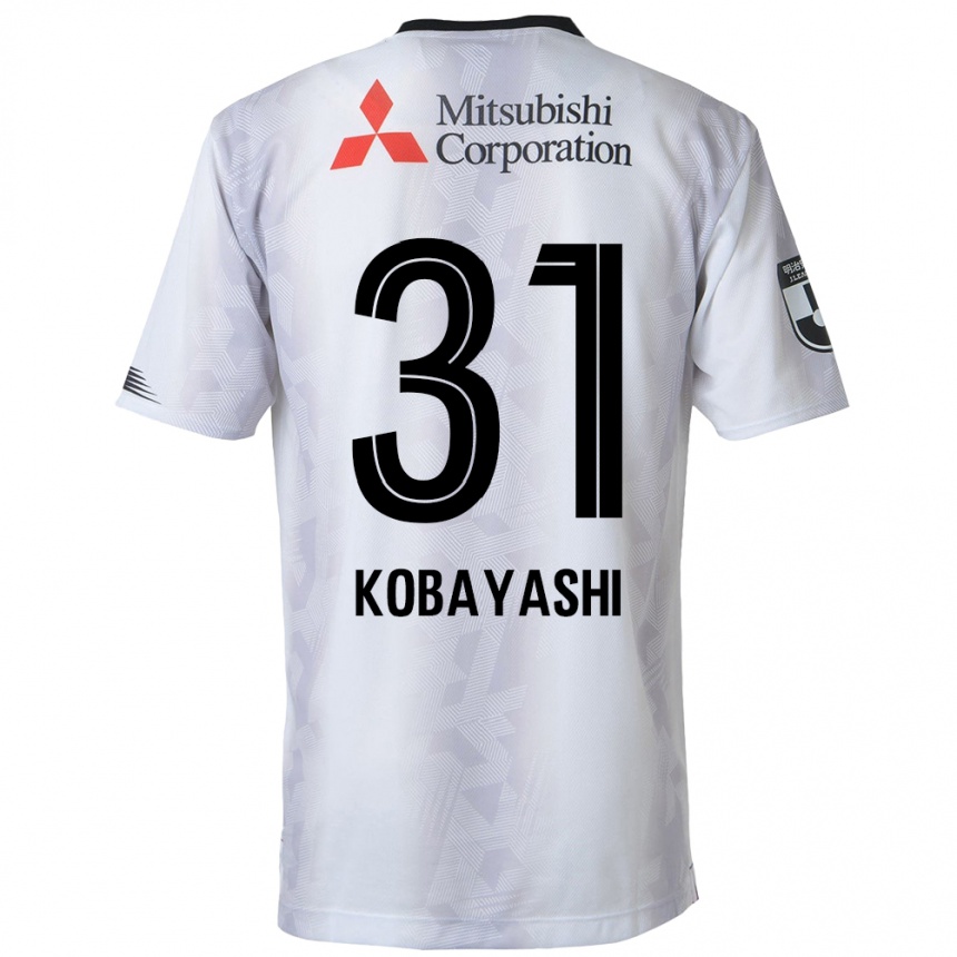 Vaikiškas Masataka Kobayashi #31 Balta Juoda Išvykos Marškinėliai 2024/25 T-Shirt