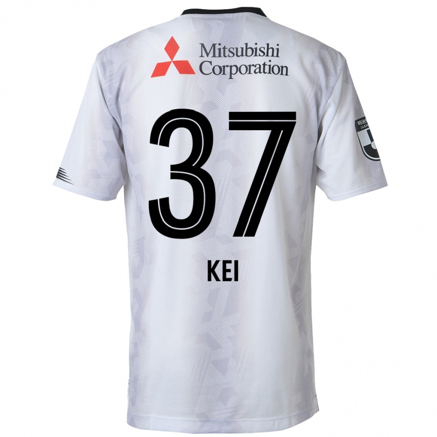 Vaikiškas Kei Koizumi #37 Balta Juoda Išvykos Marškinėliai 2024/25 T-Shirt