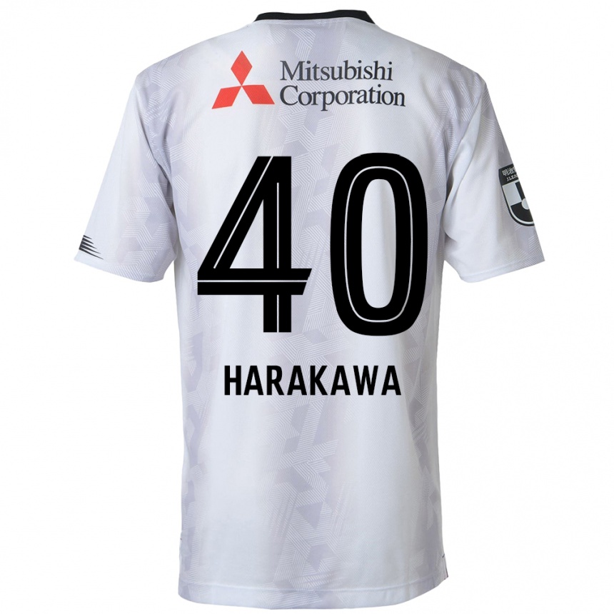 Vaikiškas Riki Harakawa #40 Balta Juoda Išvykos Marškinėliai 2024/25 T-Shirt