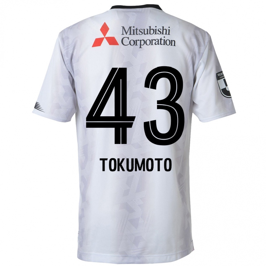 Vaikiškas Shuhei Tokumoto #43 Balta Juoda Išvykos Marškinėliai 2024/25 T-Shirt