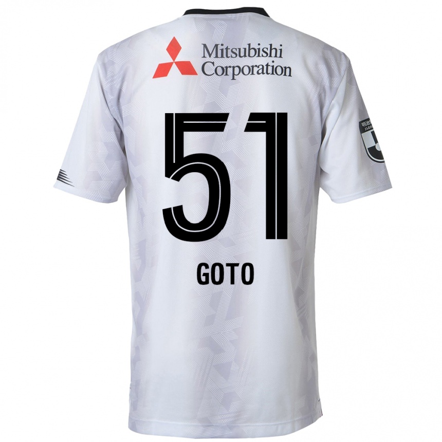 Vaikiškas Wataru Goto #51 Balta Juoda Išvykos Marškinėliai 2024/25 T-Shirt